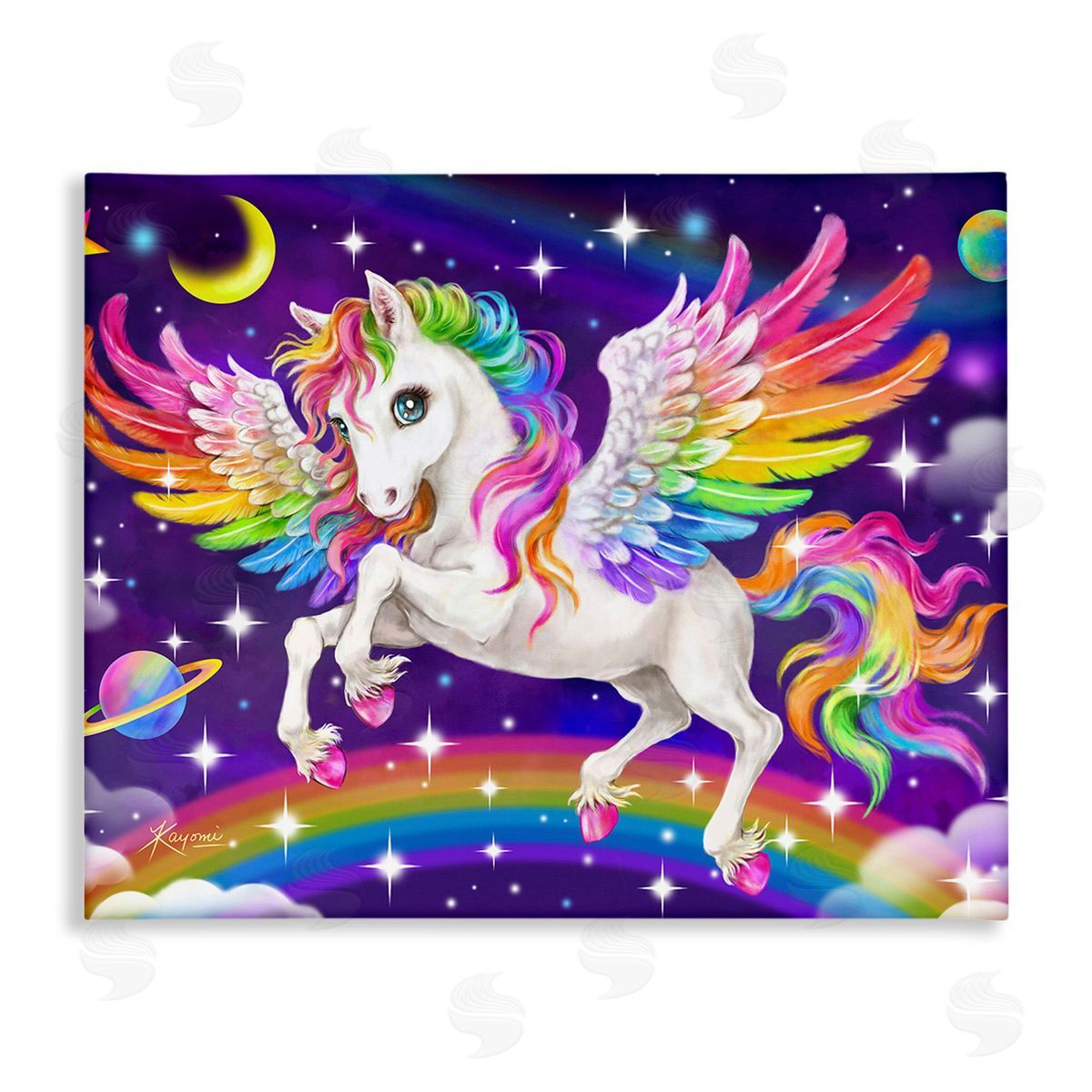 Kayomi Harai Outer Space Unicorn Canvas Wall Art Print
