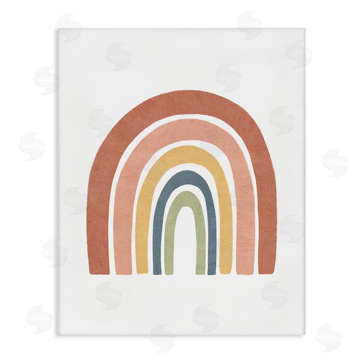 Lisa Nohren Boho Rainbow Stripes Canvas Wall Art Print
