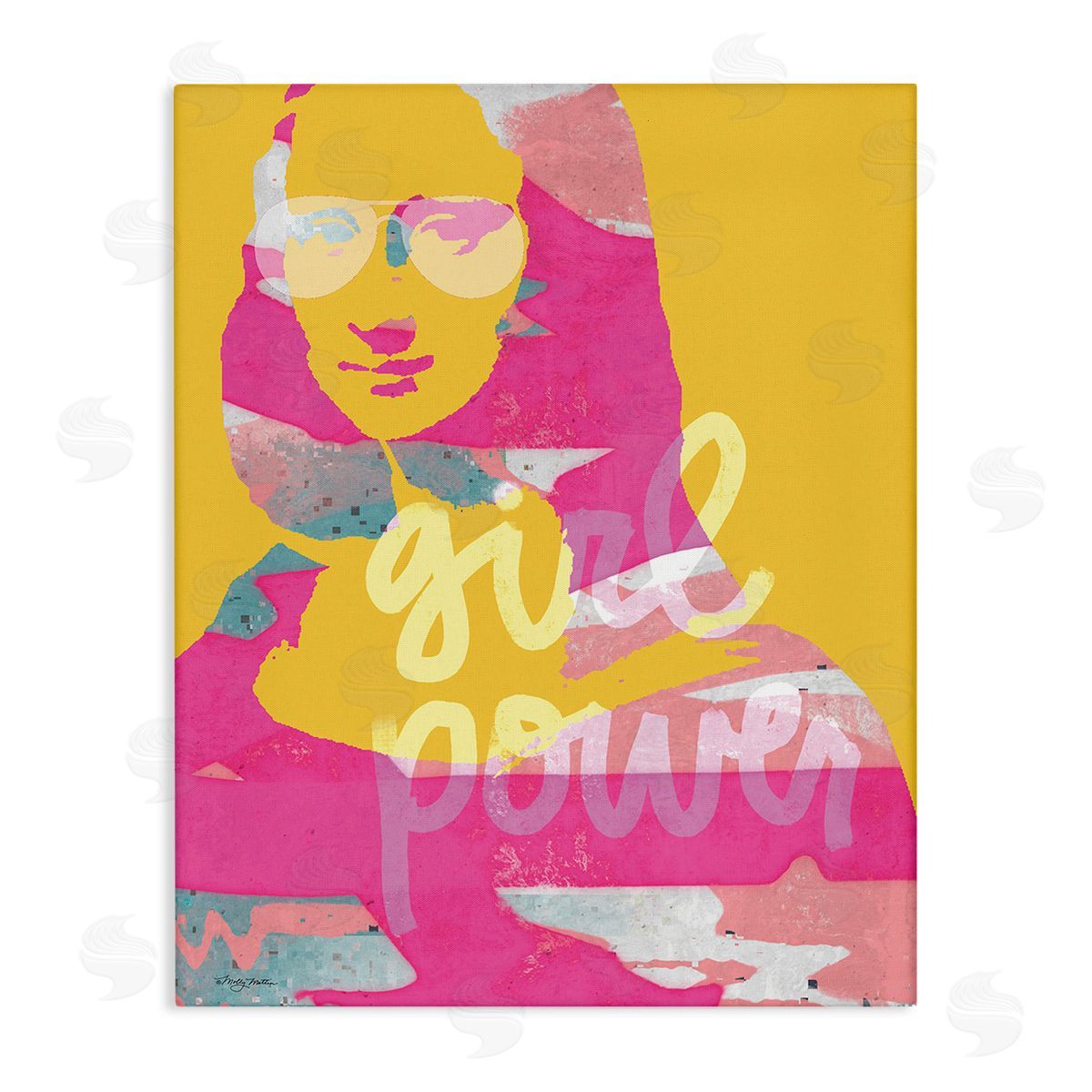 Molly Mattin Girl Power Abstract Face Canvas Wall Art Print