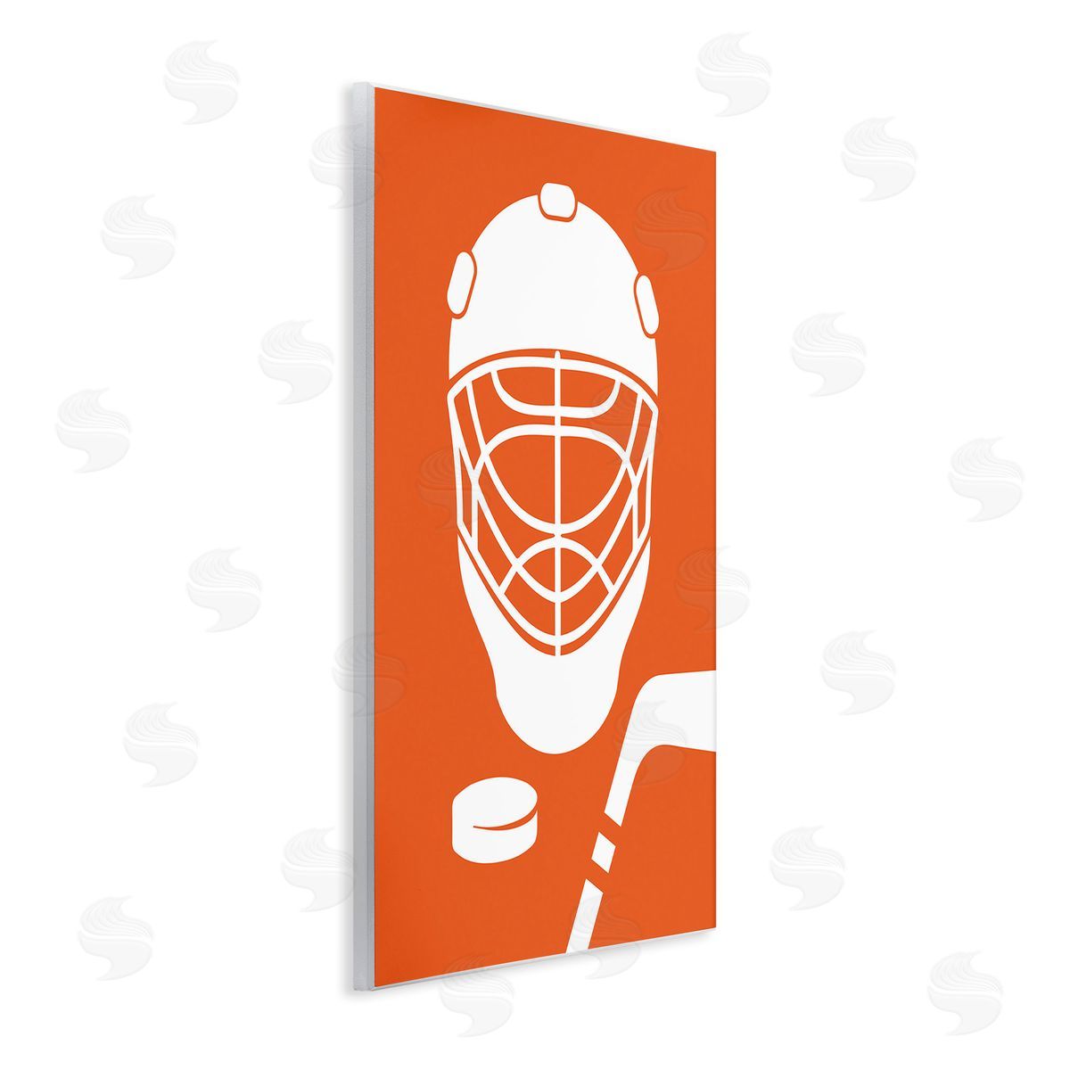 Melody Hogan Minimal Ice Hockey Gear Wooden Wall Plaque Art Print