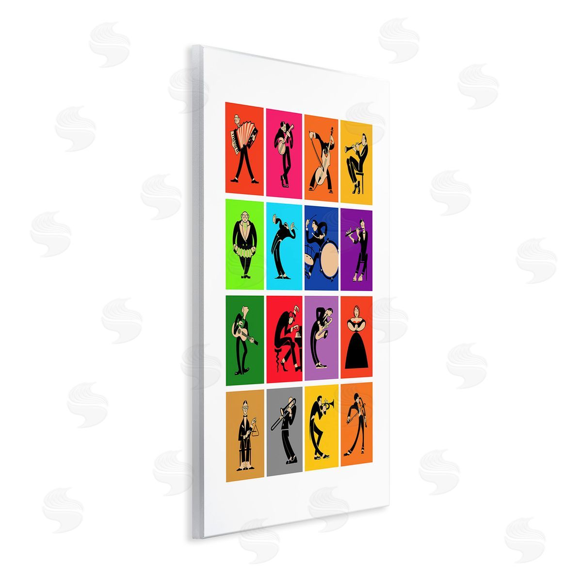 Mark Rogan Modern Orchestra Musicians Wooden Wall Plaque Art Print