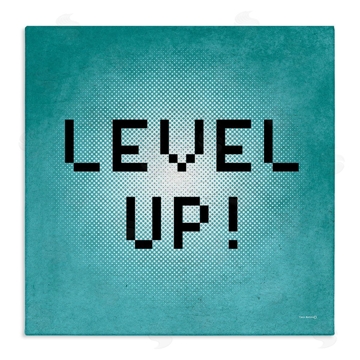 Yass Naffas Designs Level Up Vintage Pixels Canvas Wall Art Print