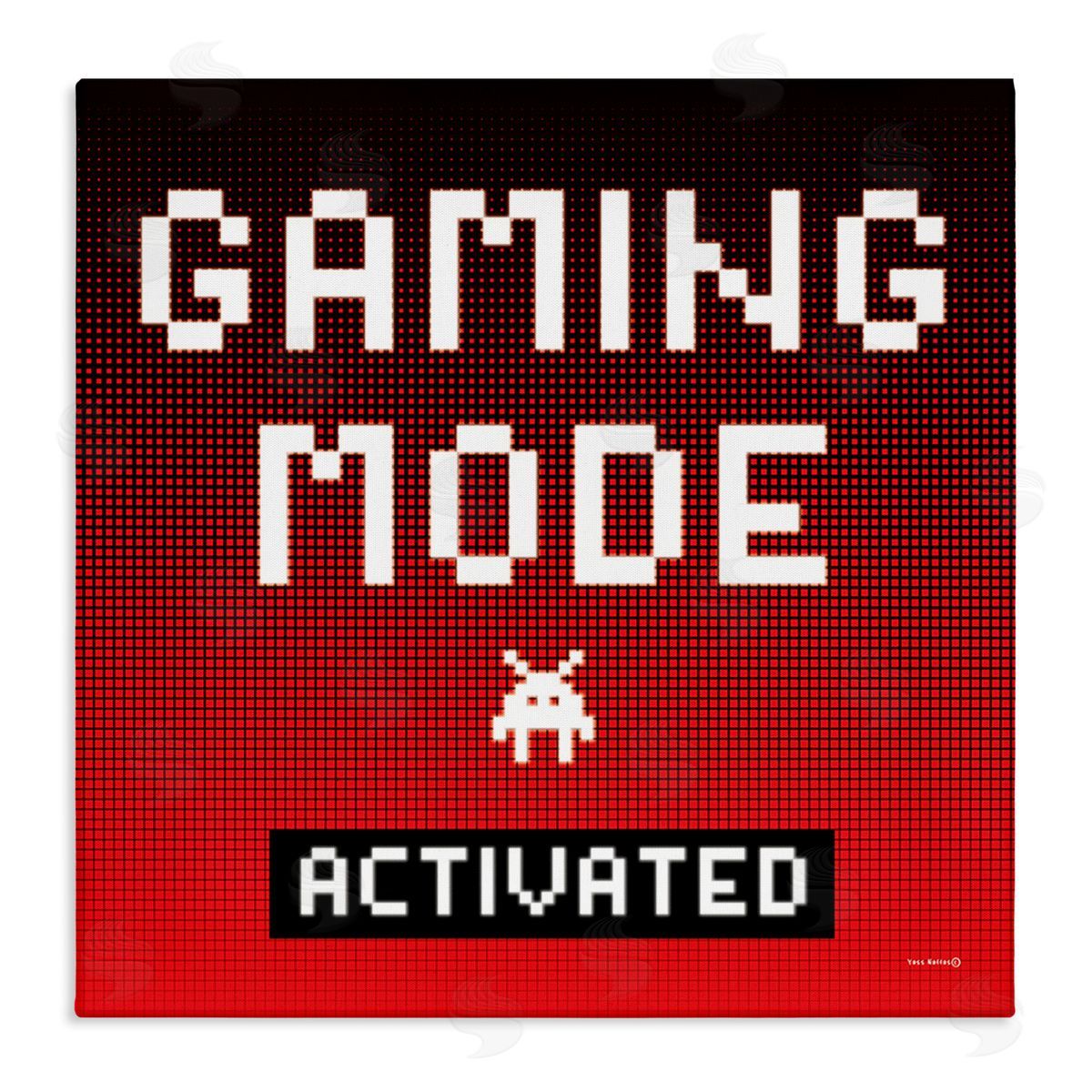 Yass Naffas Designs Gaming Mode Activated Canvas Wall Art Print