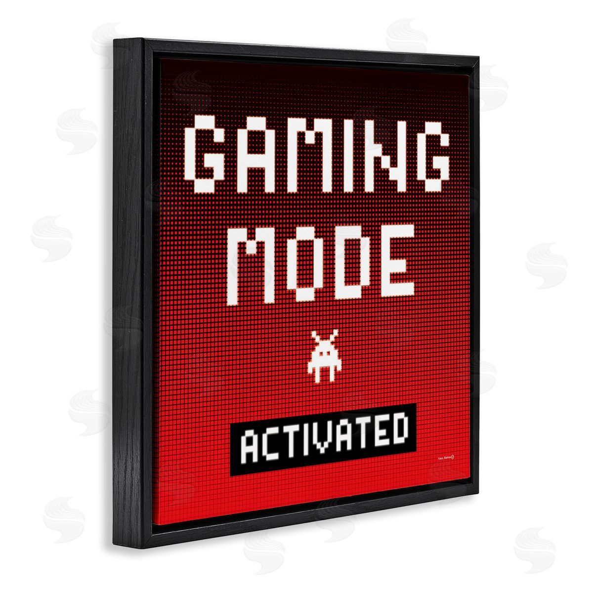 Yass Naffas Designs Gaming Mode Activated Black Floating Frame Canvas Wall Art Print