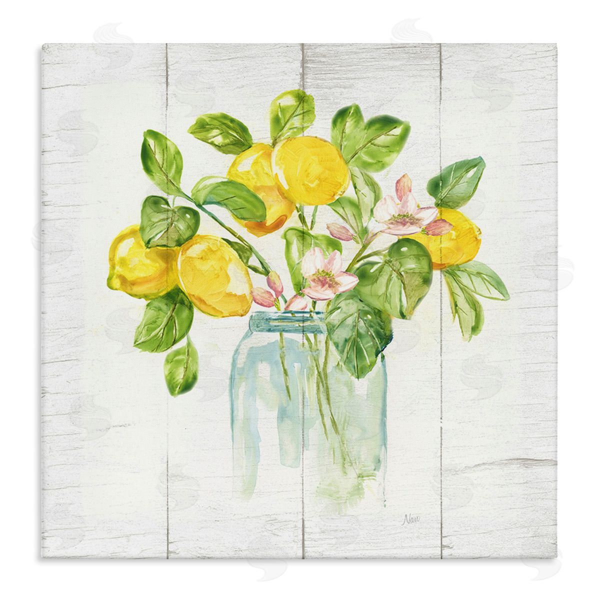 Nan Lemon Blossom Bouquet Canvas Wall Art Print