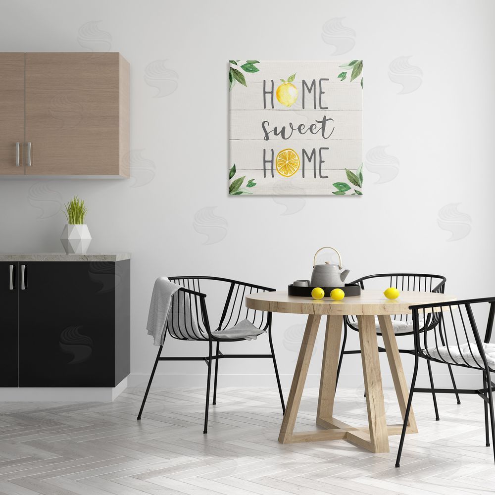 Carol Robinson Sweet Home with Lemons Canvas Wall Art Print in Room