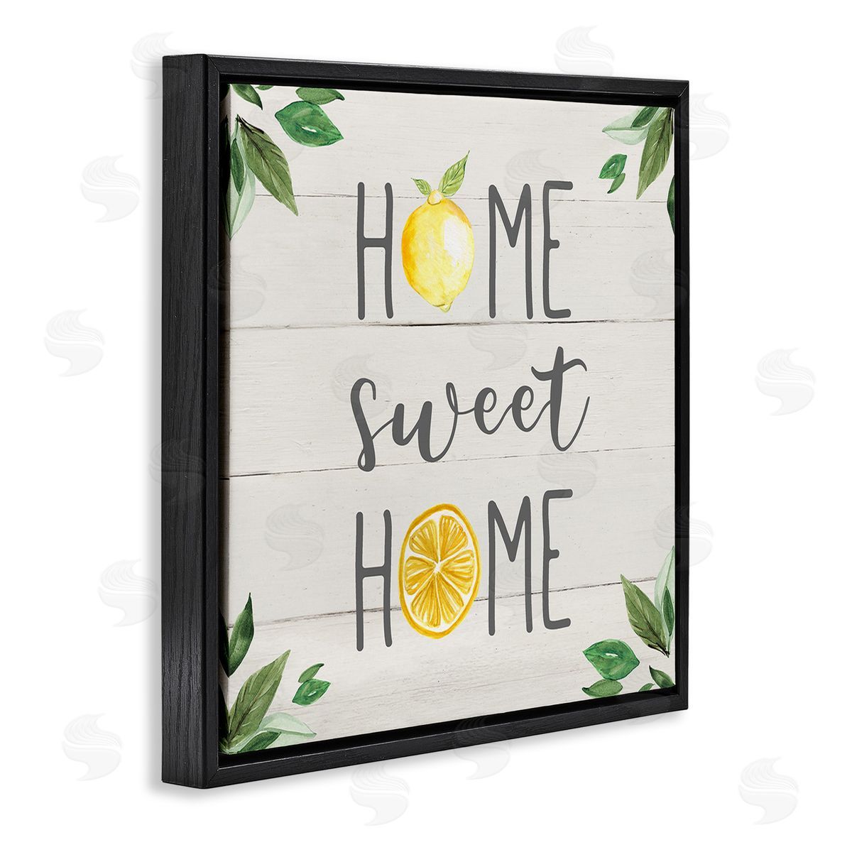 Carol Robinson Sweet Home with Lemons Black Floating Frame Canvas Wall Art Print