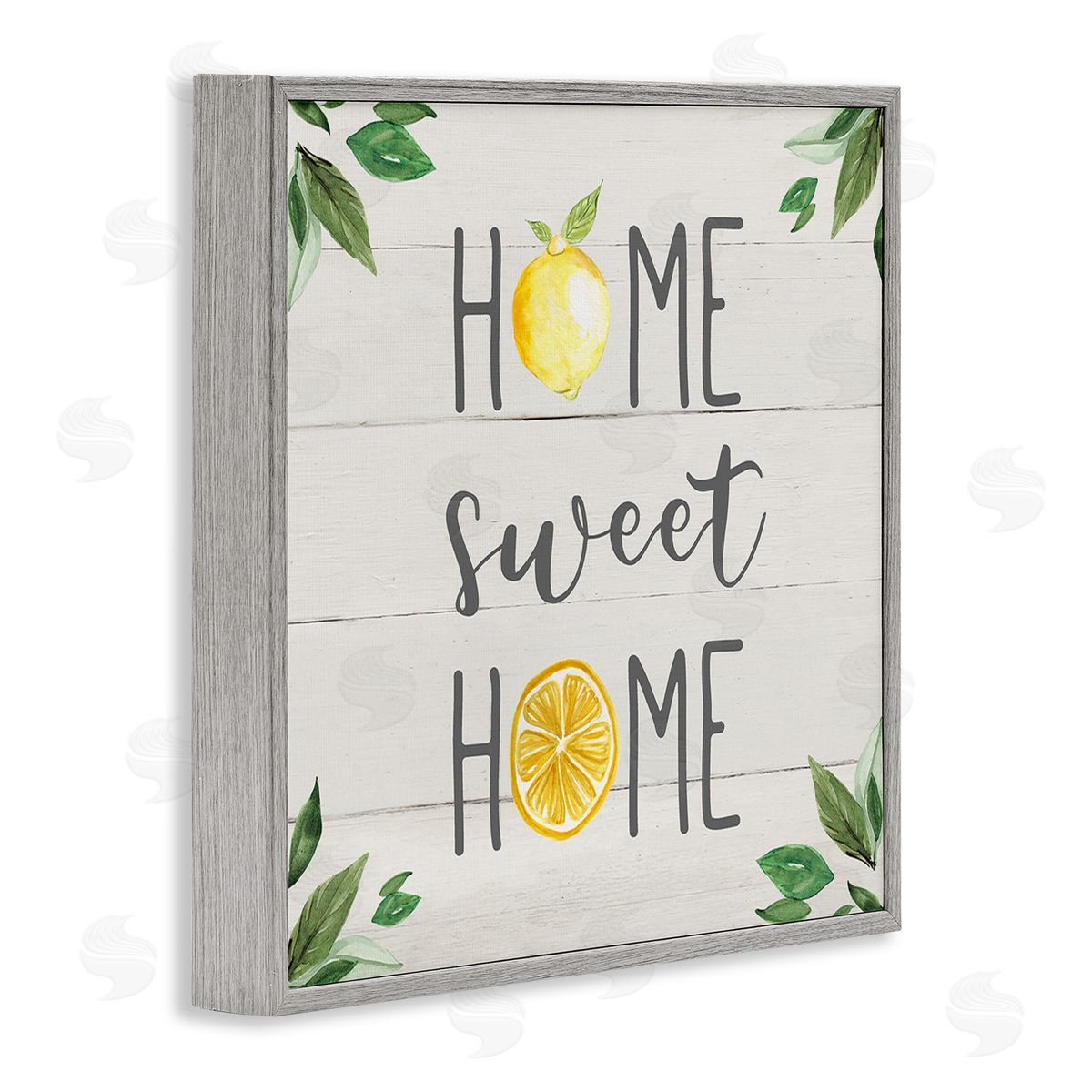 Carol Robinson Sweet Home with Lemons Gray Framed Giclee Wall Art Print