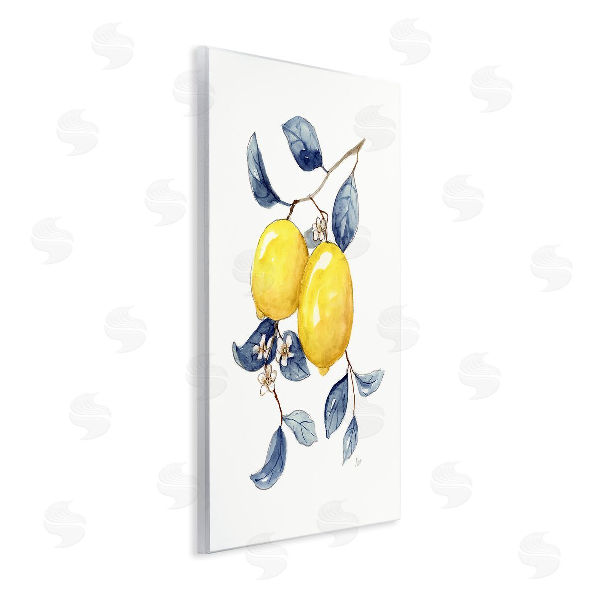 Nan Minimal Lemon Fruits Wooden Wall Plaque Art Print