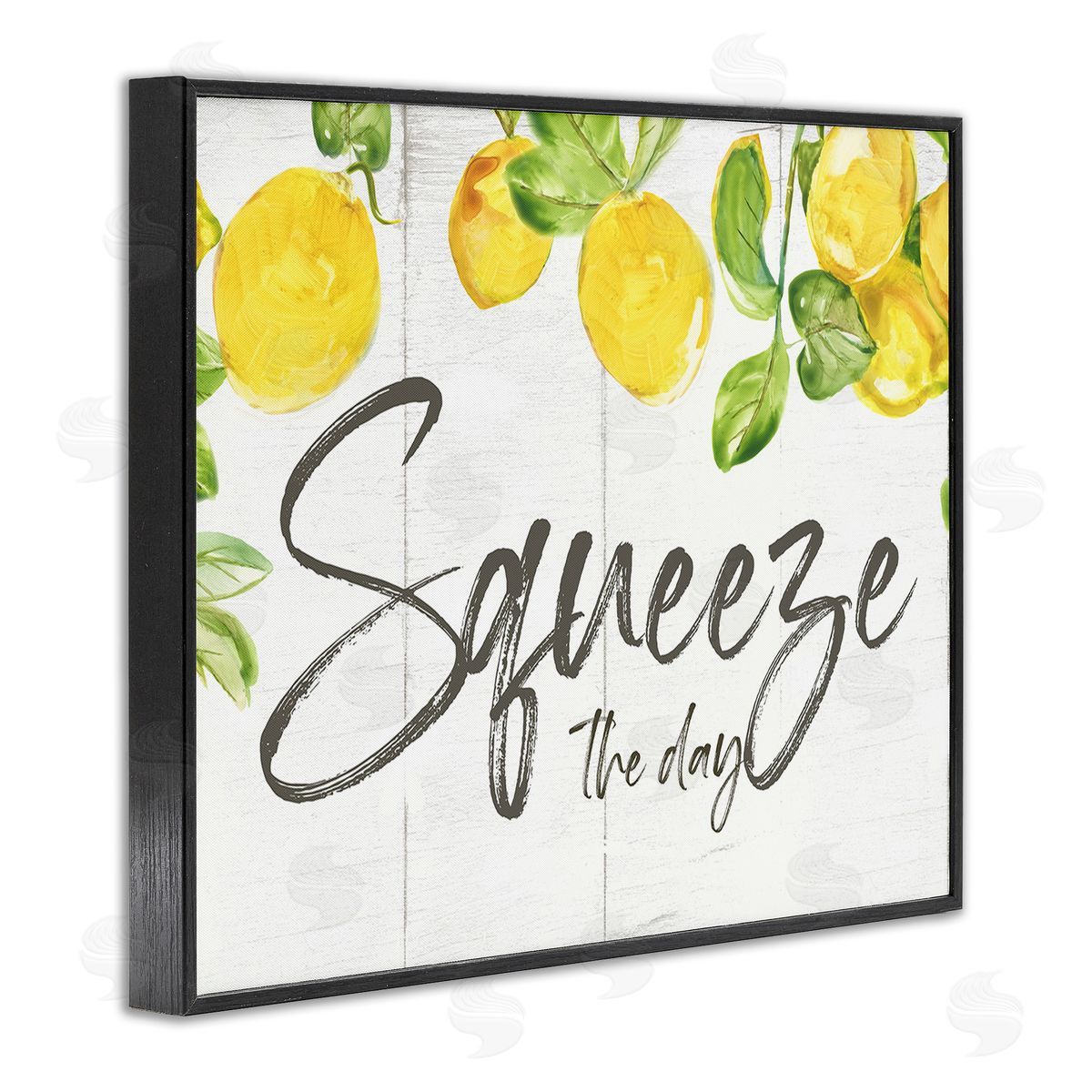 Nan Squeeze The Day Rustic Black Framed Giclee Wall Art Print