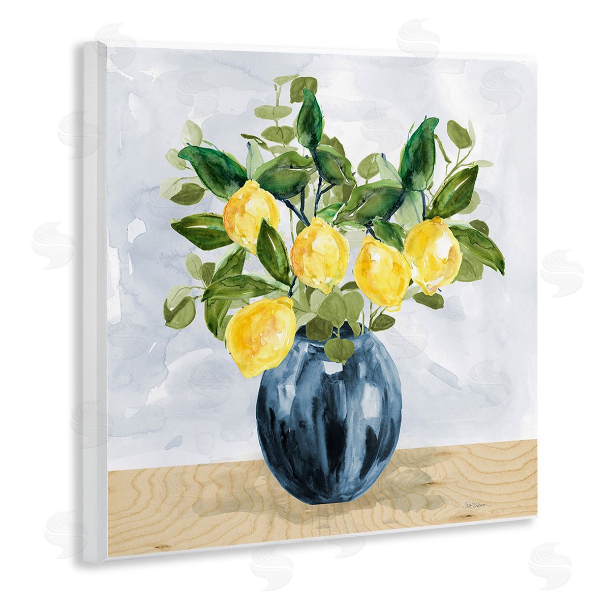 Carol Robinson Lemon Tree Bouquet Wooden Wall Plaque Art Print