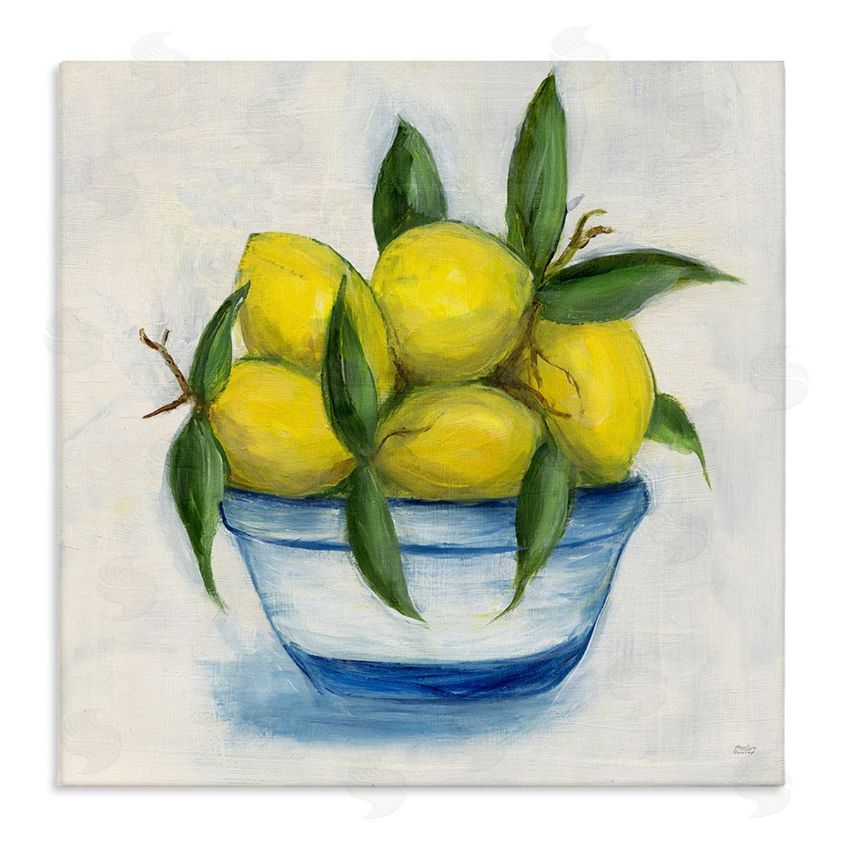 Marilyn Dunlap Traditional Lemons Painting Canvas Wall Art Print