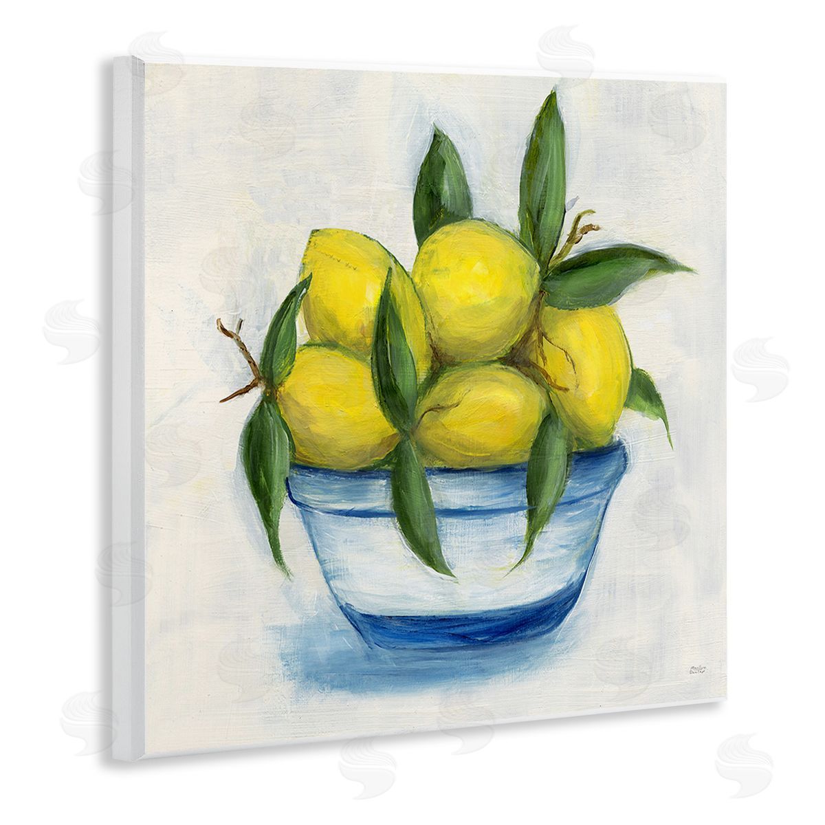 Marilyn Dunlap Traditional Lemons Painting Wooden Wall Plaque Art Print