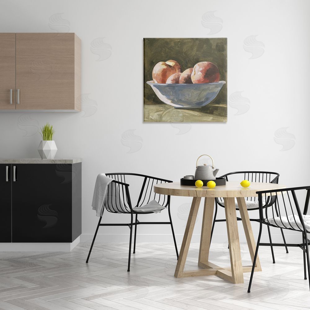 Emma Caroline Apples in Bowl Still Life Canvas Wall Art Print in Room