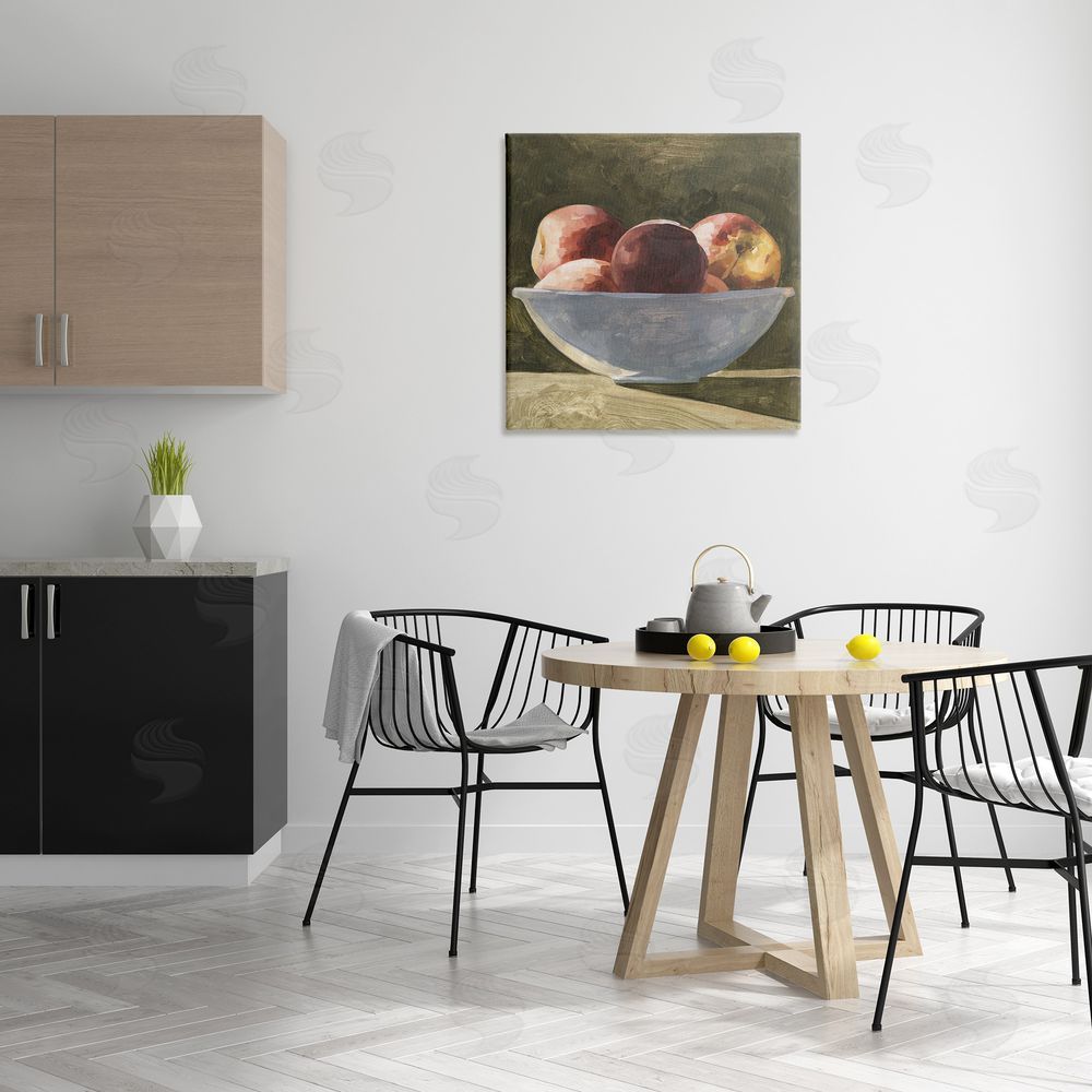 Emma Caroline Shadowed Apples Still Life Canvas Wall Art Print in Room