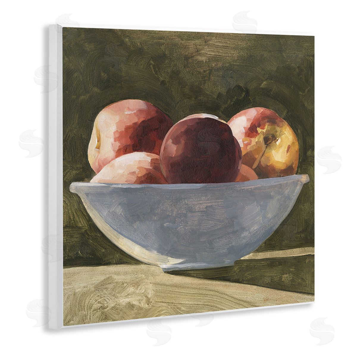 Emma Caroline Shadowed Apples Still Life Wooden Wall Plaque Art Print