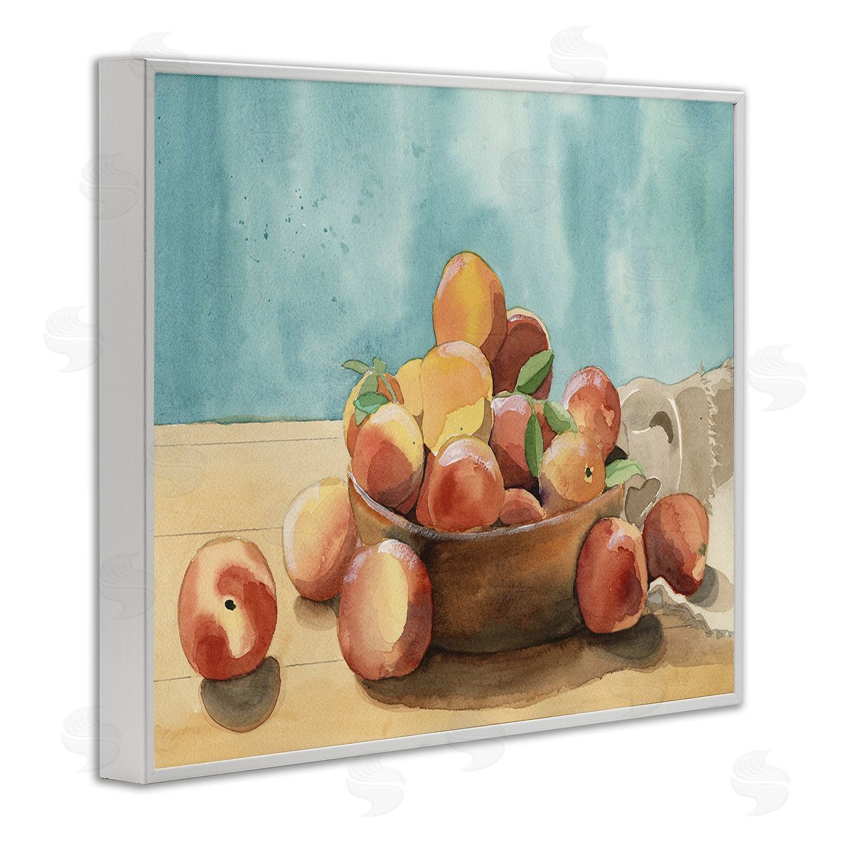 Alicia Longley Traditional Apple Painting White Framed Giclee Wall Art Print