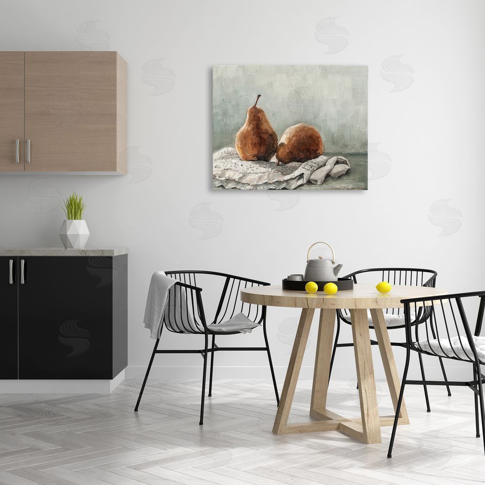 Marian Parsons Pears on Blanket Painting Canvas Wall Art Print in Room
