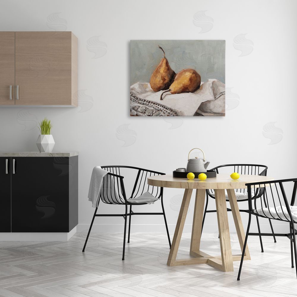 Marian Parsons Traditional Pears Still Life Canvas Wall Art Print in Room