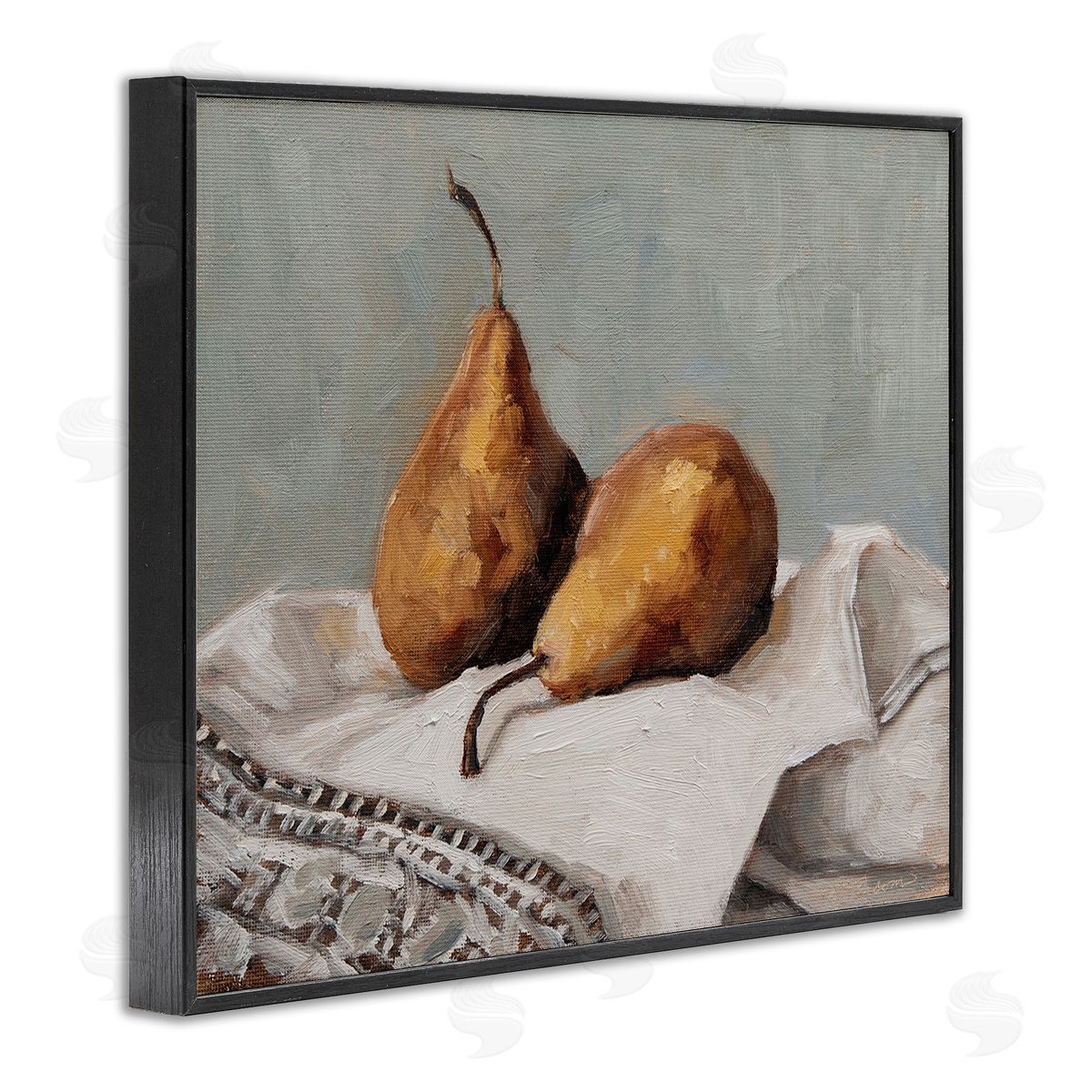 Marian Parsons Traditional Pears Still Life Black Framed Giclee Wall Art Print