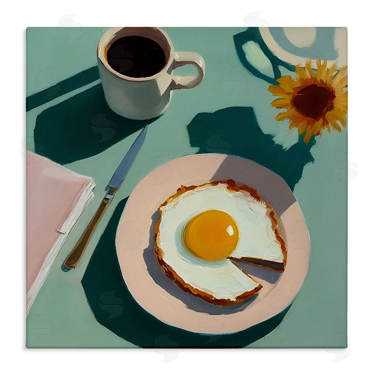 Walker Noble Kitchen Brunch Meal Canvas Wall Art Print