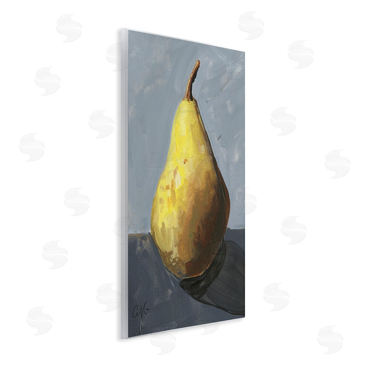 Alexandria Gilbert Kincaid Abstract Shadowed Pear Wooden Wall Plaque Art Print