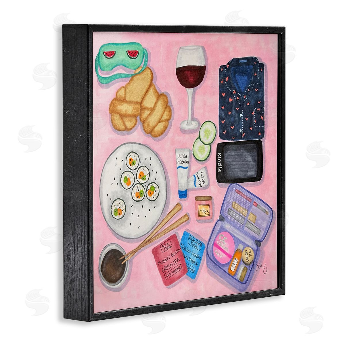 Ale Saiz Studio Weekend Night In Black Framed Giclee Wall Art Print