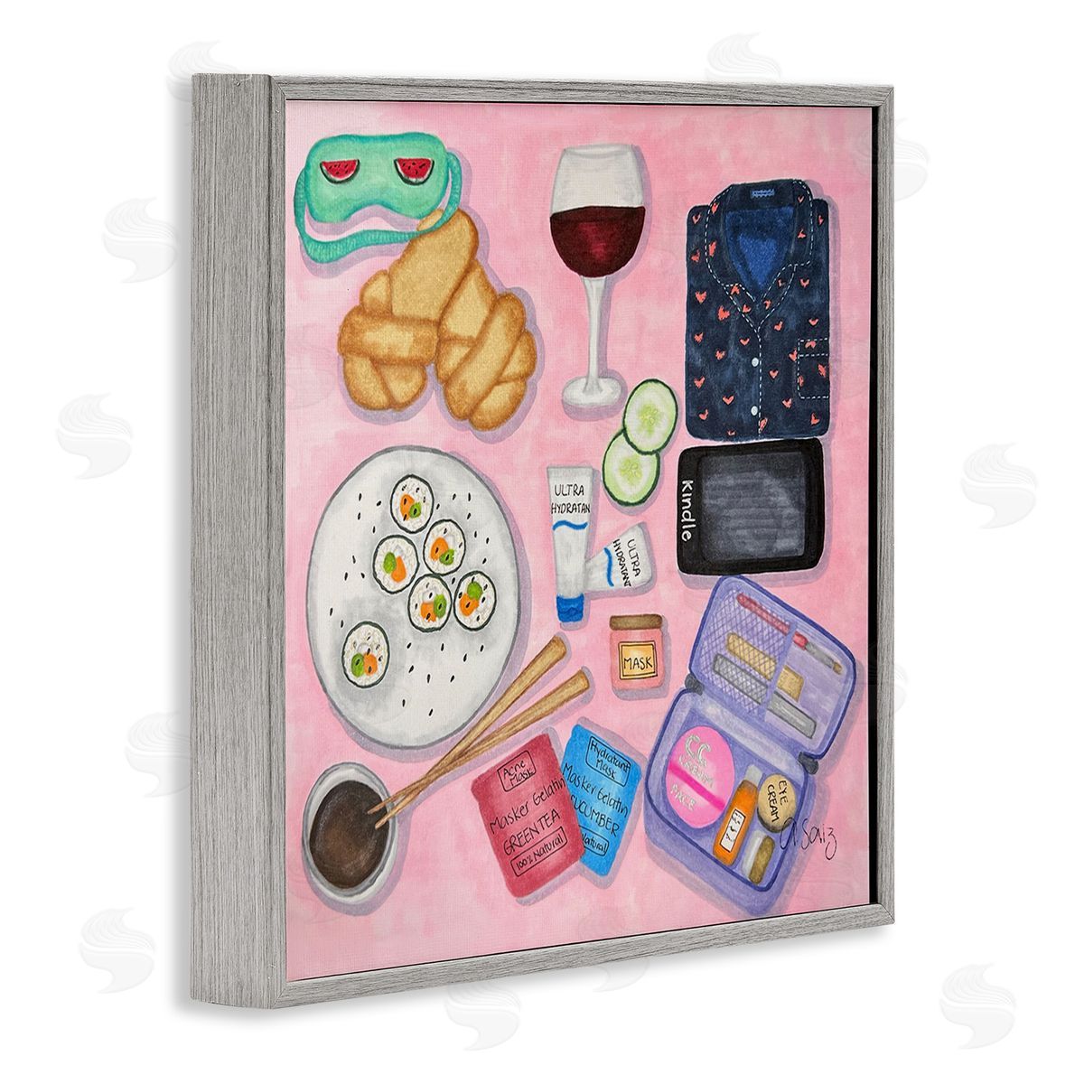 Ale Saiz Studio Weekend Night In Gray Framed Giclee Wall Art Print