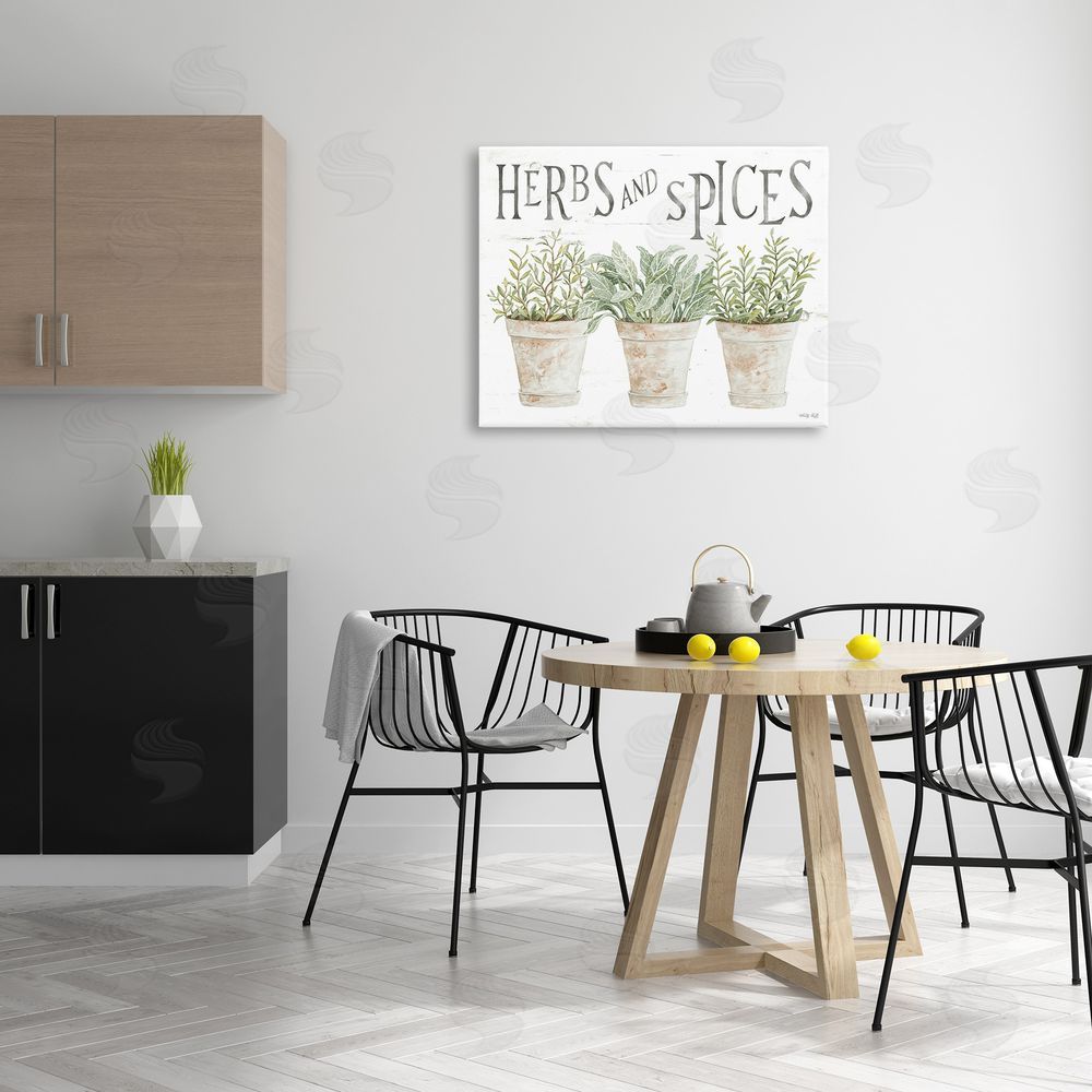 Cindy Jacobs Country Herbs & Spices Canvas Wall Art Print in Room