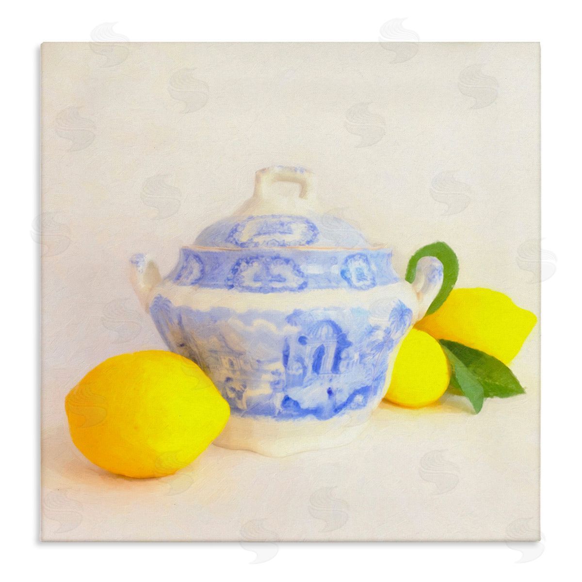 Graffitee Studios Lemons & Ornate Pottery Canvas Wall Art Print