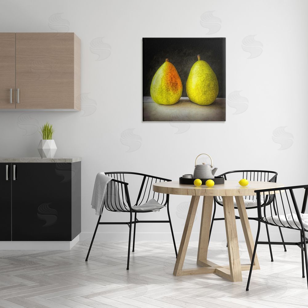 Graffitee Studios Pear Duo Still Life Canvas Wall Art Print in Room