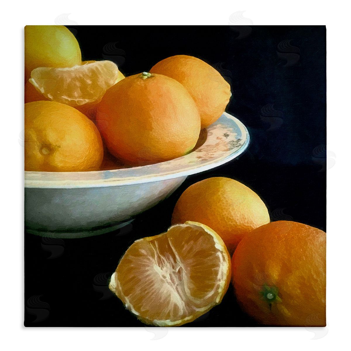 Graffitee Studios Peeled Oranges Still Life Canvas Wall Art Print