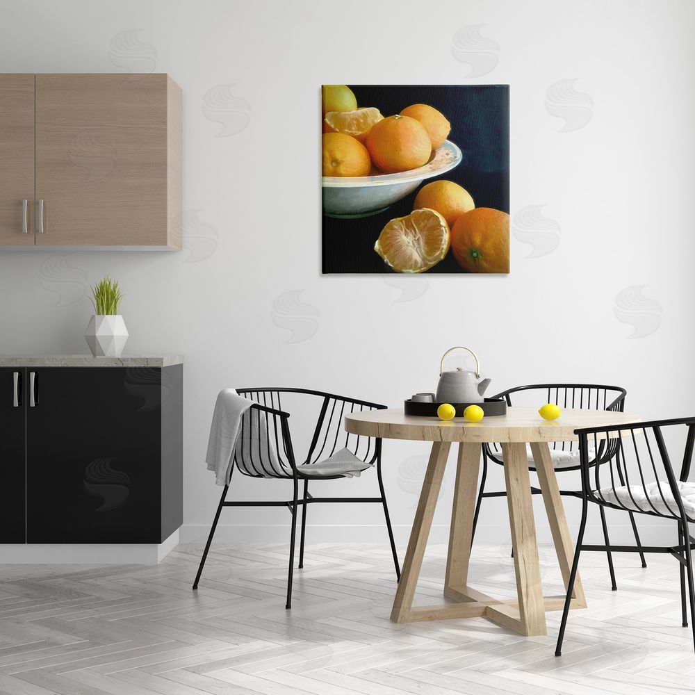 Graffitee Studios Peeled Oranges Still Life Canvas Wall Art Print in Room