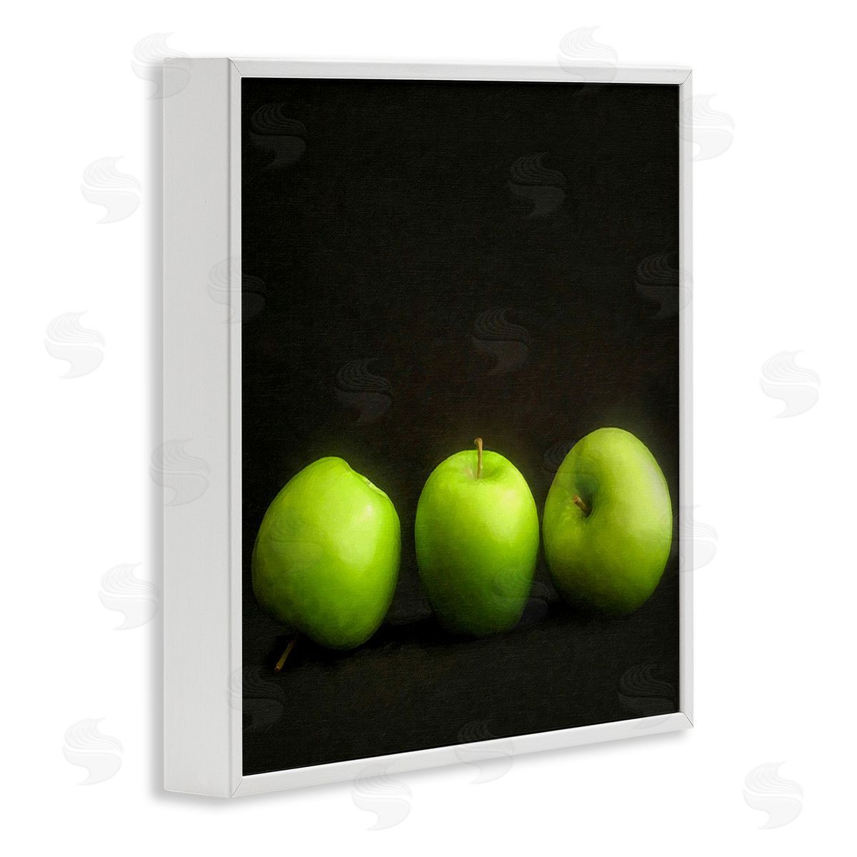 Graffitee Studios Apple Trio Still Life White Framed Giclee Wall Art Print