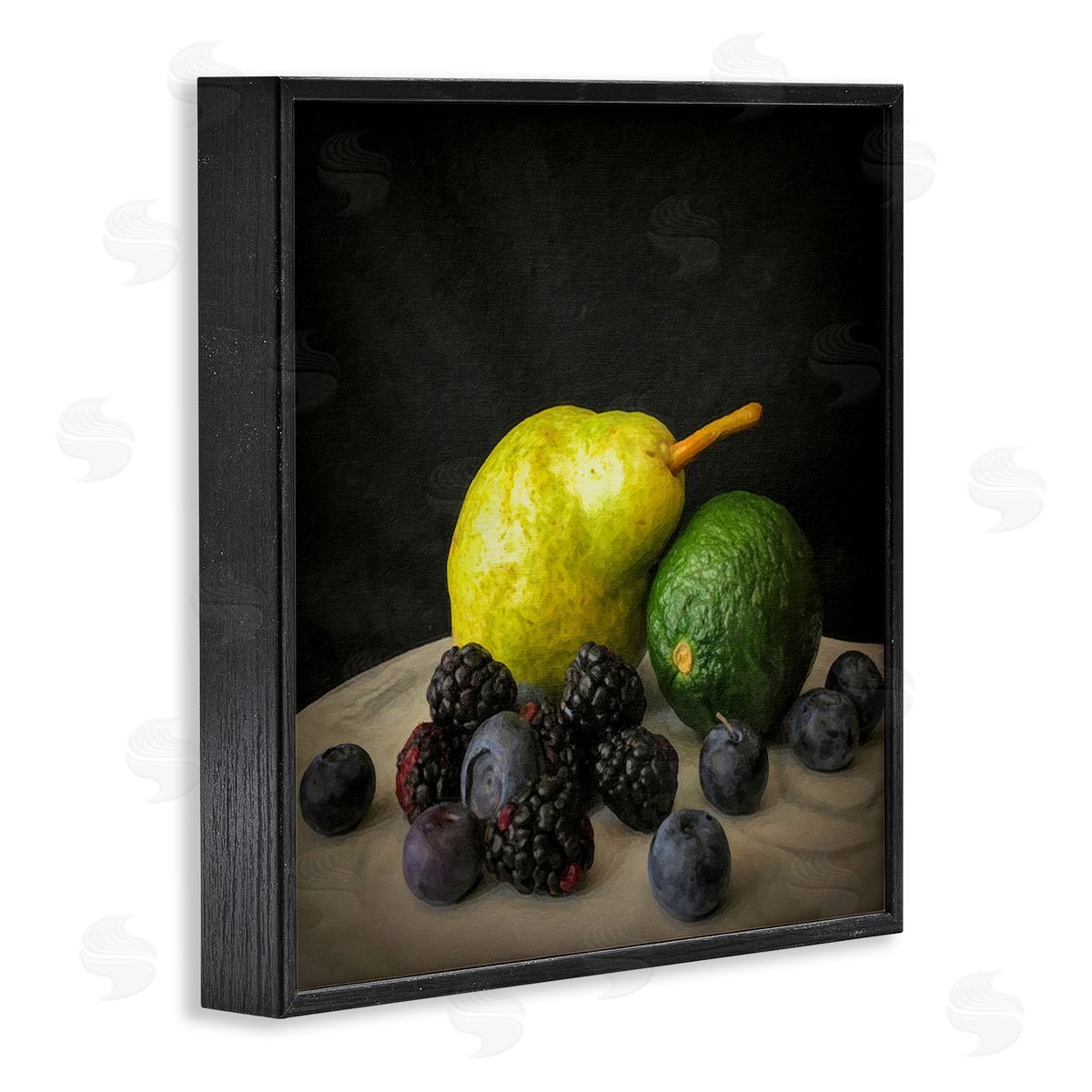 Graffitee Studios Fruit & Berries Still Life Black Framed Giclee Wall Art Print