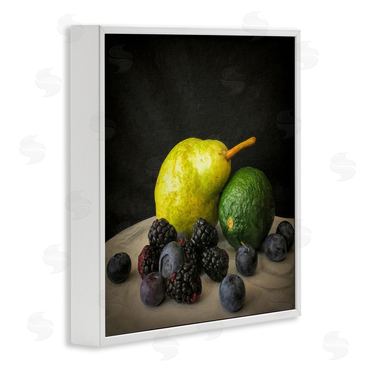 Graffitee Studios Fruit & Berries Still Life White Framed Giclee Wall Art Print