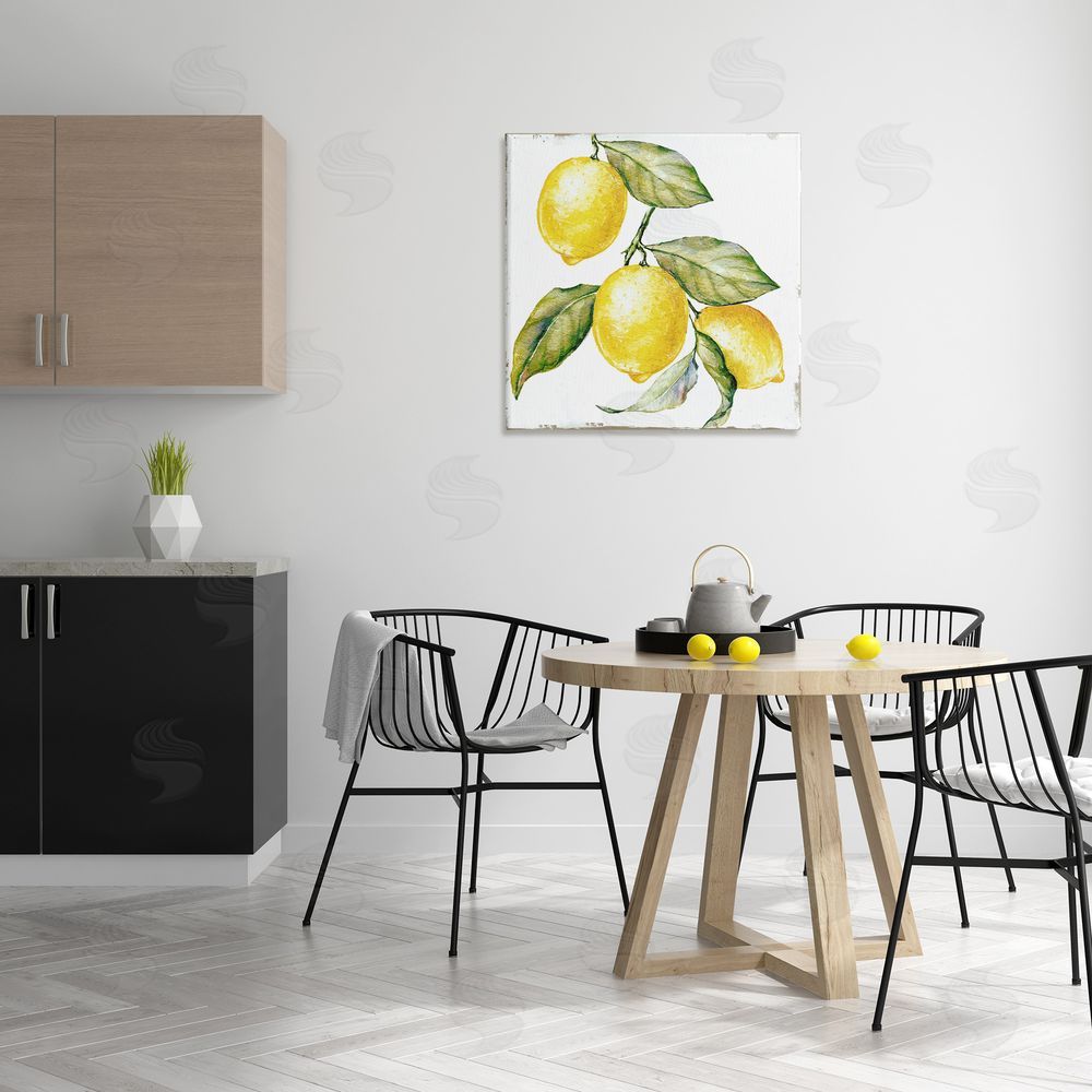 Graffitee Studios Rustic Citrus Fruits Canvas Wall Art Print in Room