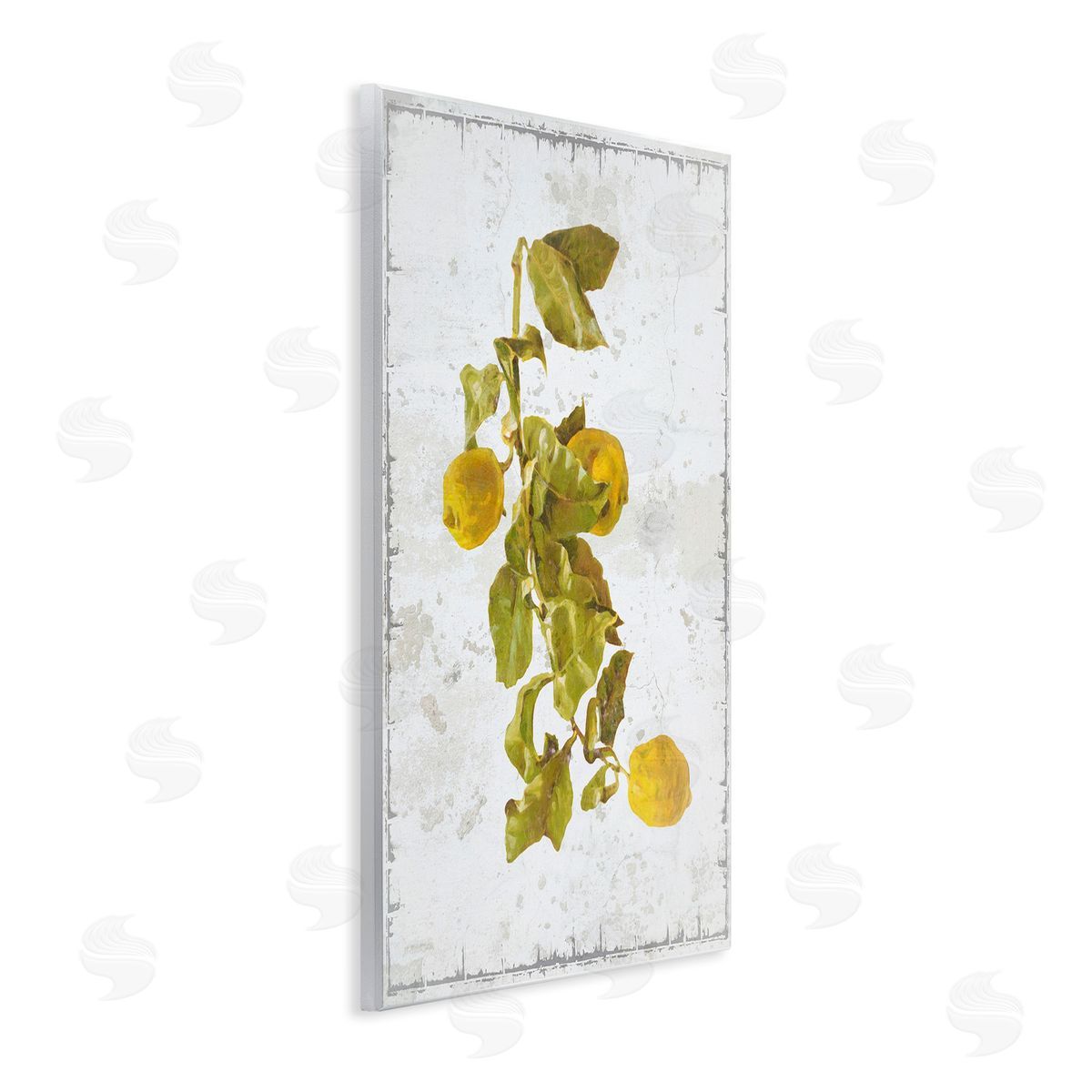 Graffitee Studios Natural Lemon Fruits Wooden Wall Plaque Art Print