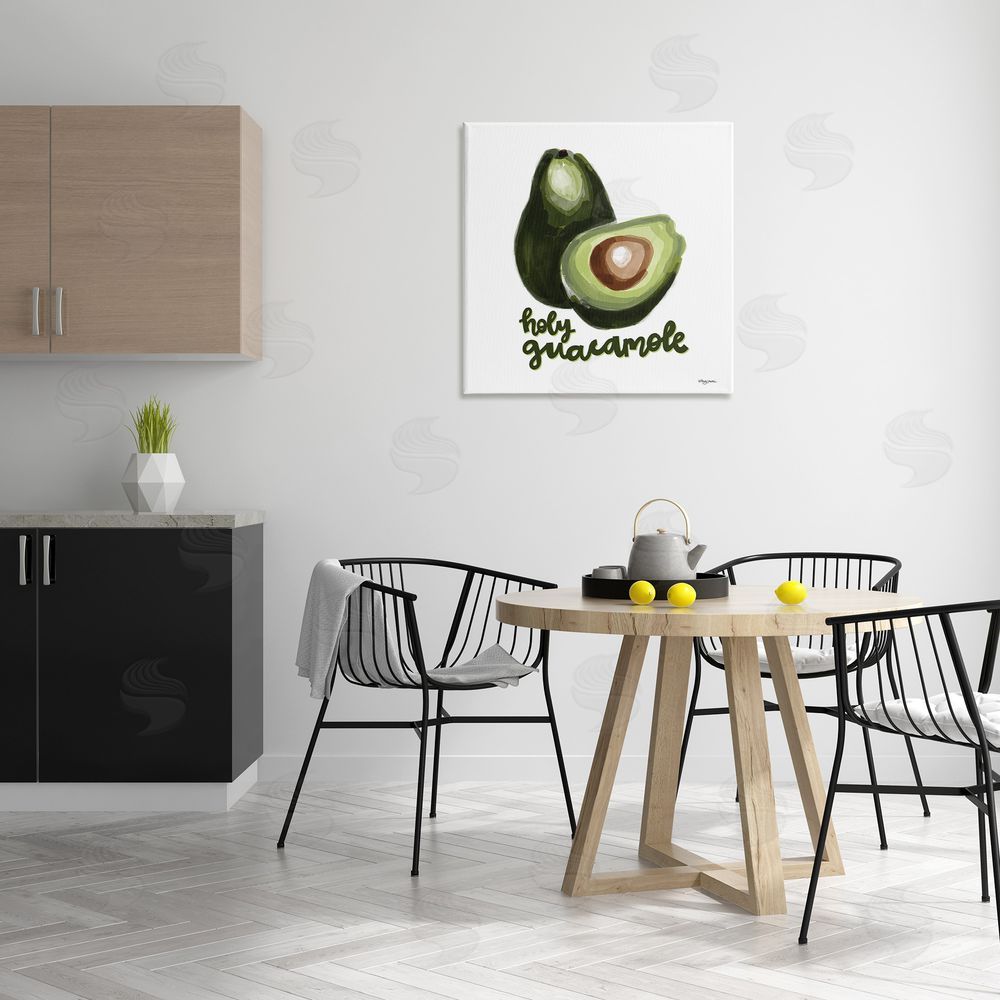 Molly Mattin Holy Guacamole Avocado Canvas Wall Art Print in Room
