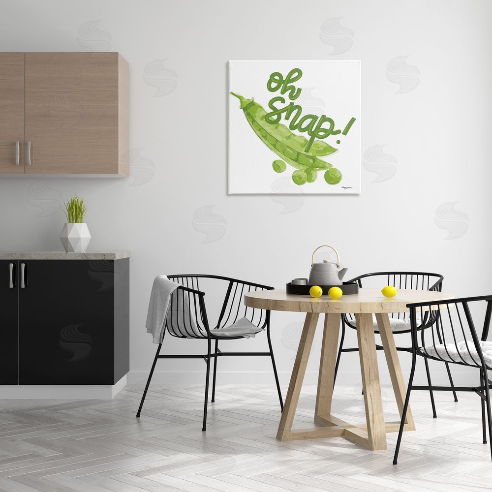 Molly Mattin Oh Snap with Peas Canvas Wall Art Print in Room