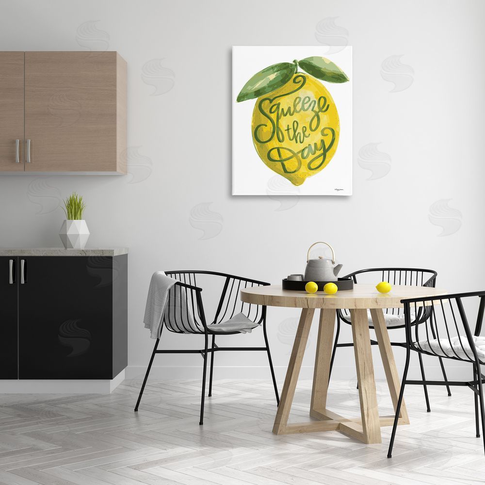 Molly Mattin Minimal Squeeze The Day Canvas Wall Art Print in Room