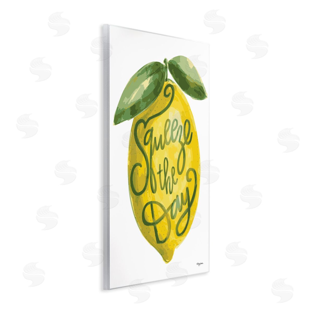 Molly Mattin Minimal Squeeze The Day Wooden Wall Plaque Art Print