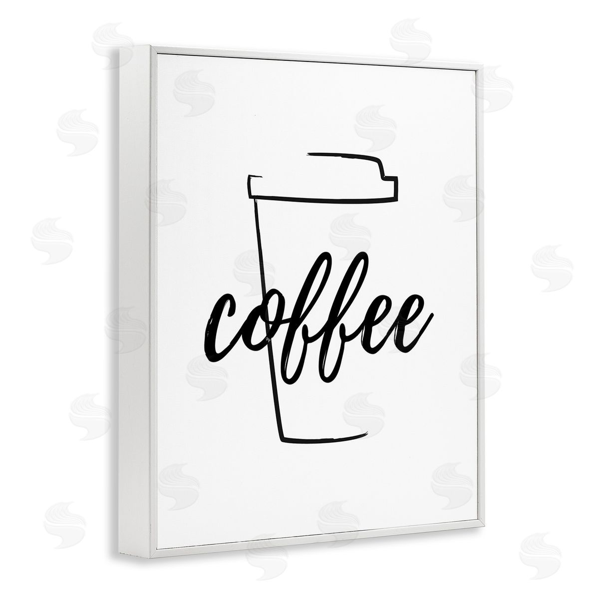 Martina Pavlova Minimal Coffee Cup White Framed Giclee Wall Art Print