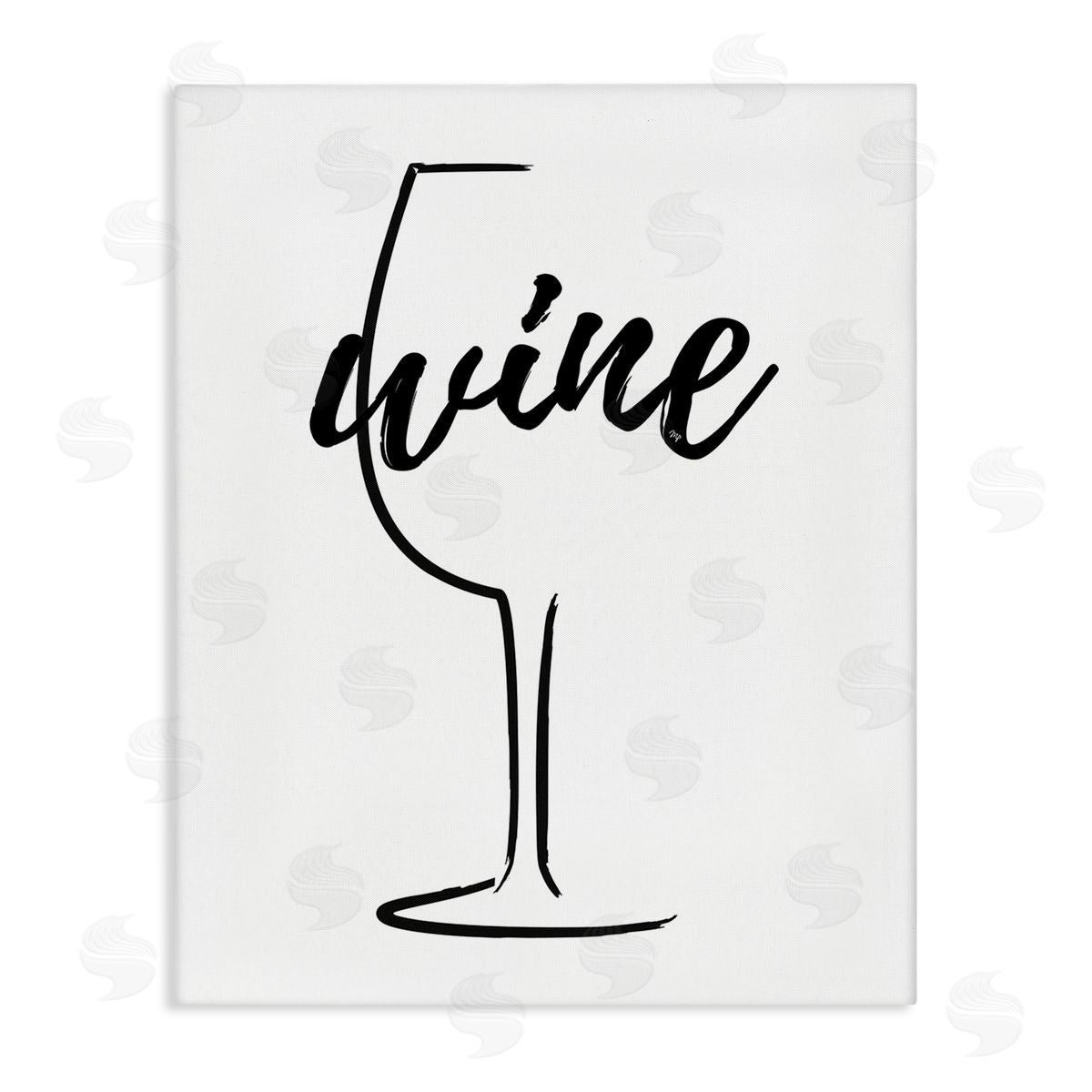 Martina Pavlova Minimal Wine Glass Canvas Wall Art Print