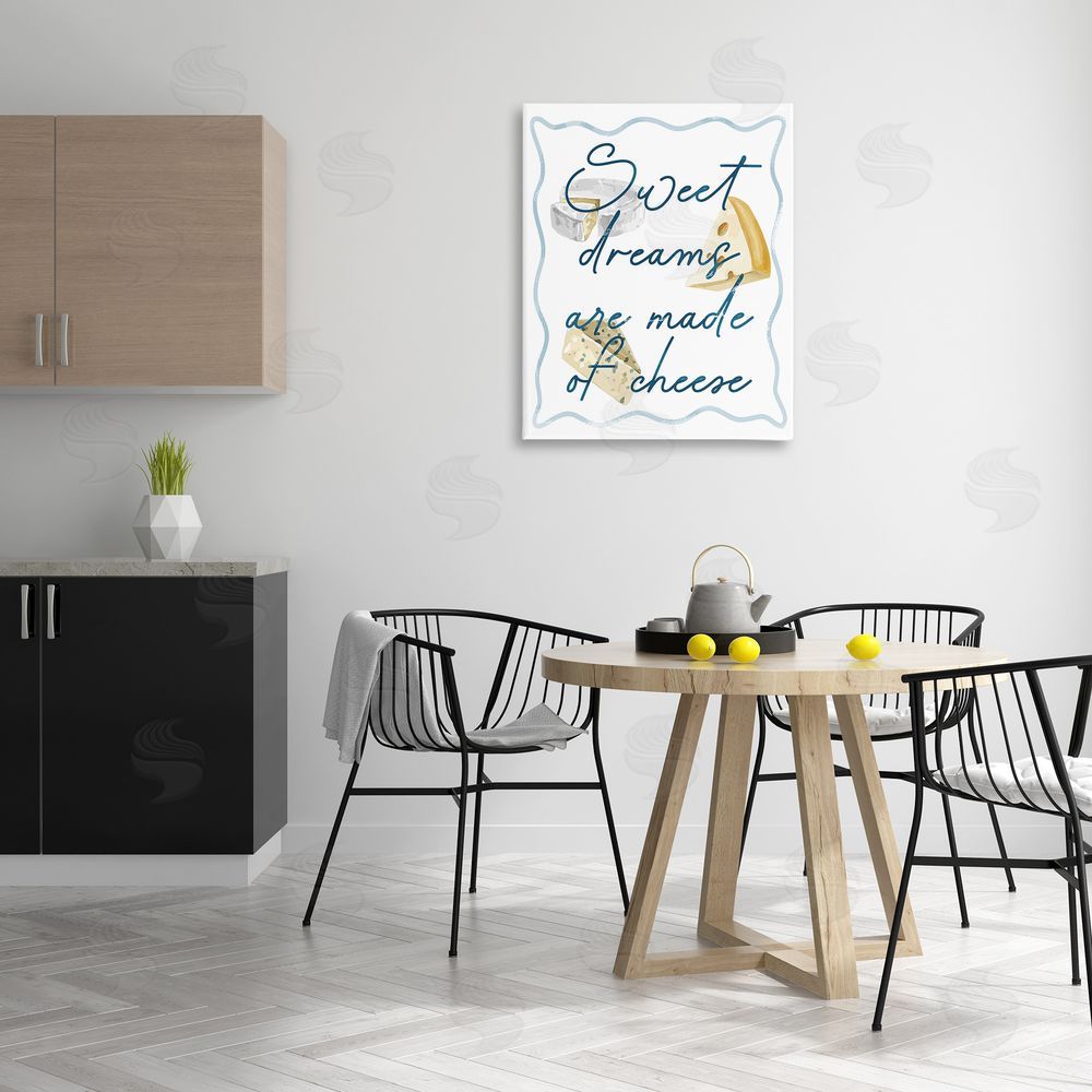 Stupell Studio Dreams Of Cheese Canvas Wall Art Print in Room