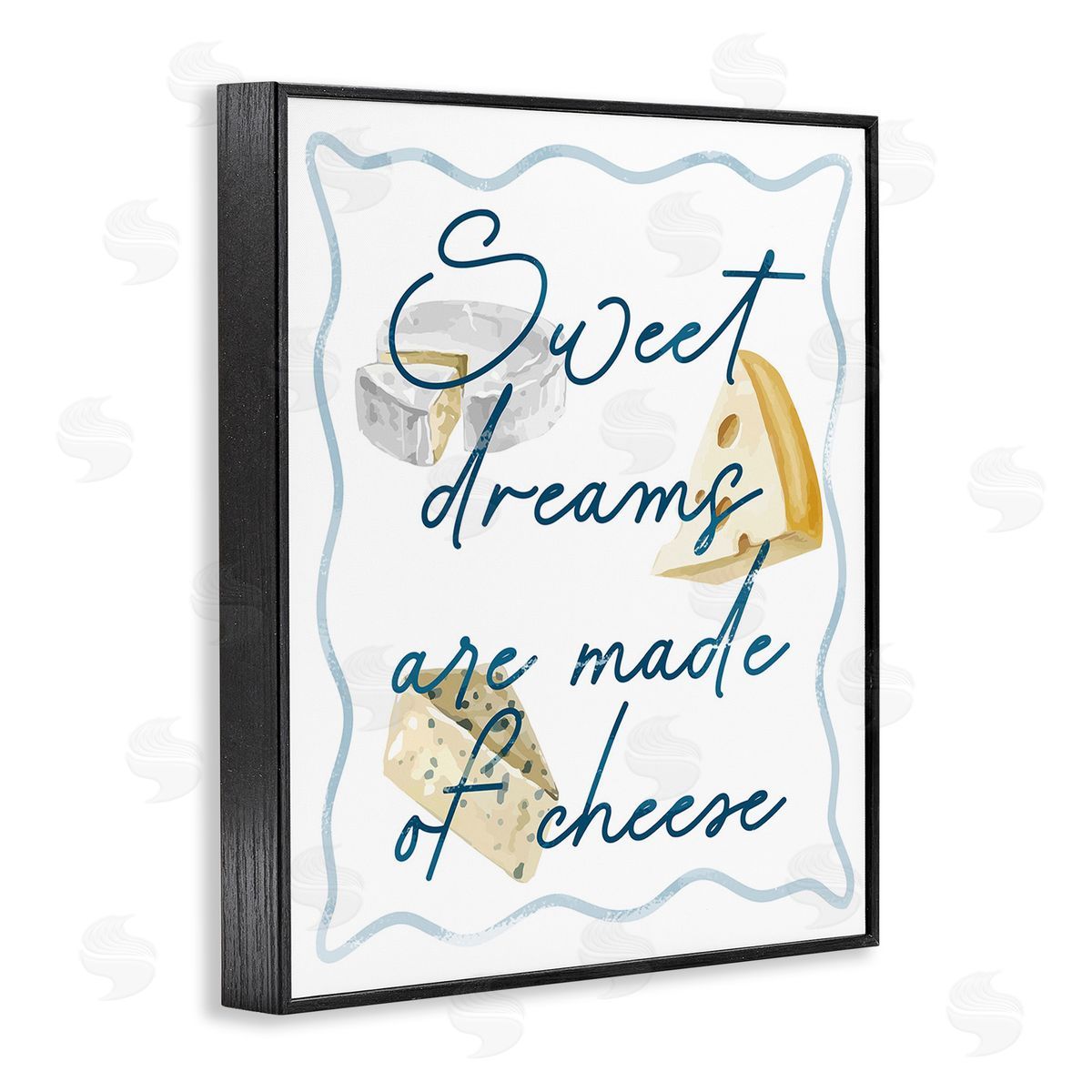 Stupell Studio Dreams Of Cheese Black Framed Giclee Wall Art Print