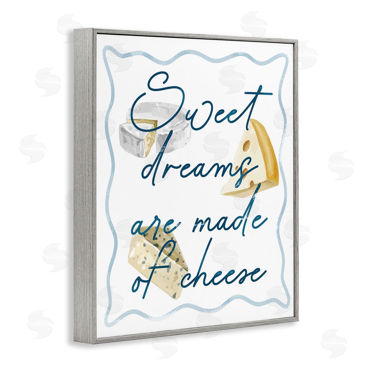 Stupell Studio Dreams Of Cheese Gray Framed Giclee Wall Art Print