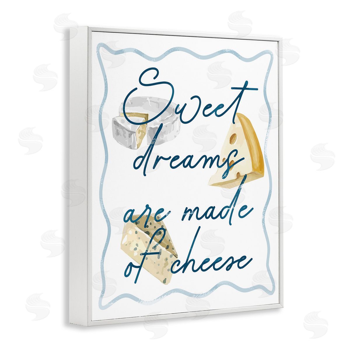 Stupell Studio Dreams Of Cheese White Framed Giclee Wall Art Print