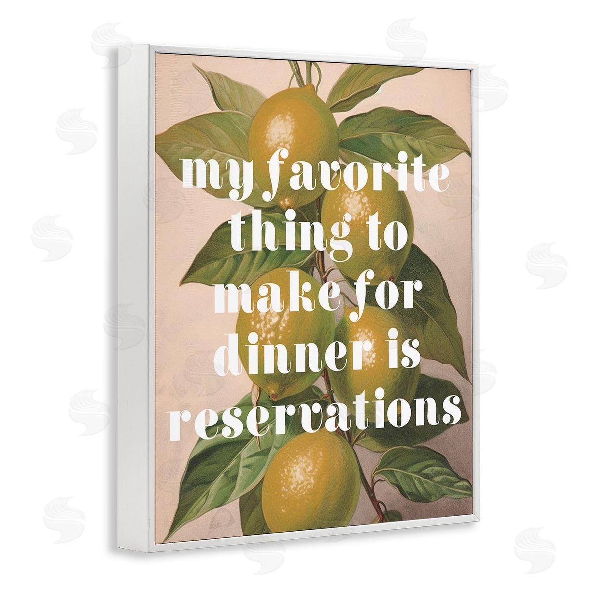 Stupell Studio Funny Dinner Reservations White Framed Giclee Wall Art Print