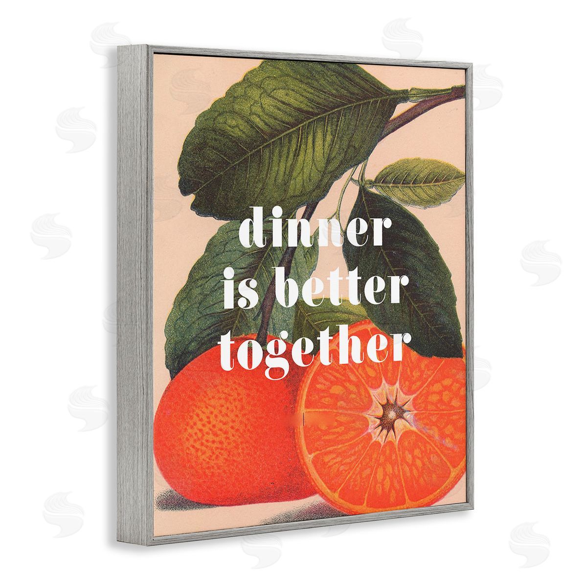 Stupell Studio Dinner Better Together Gray Framed Giclee Wall Art Print